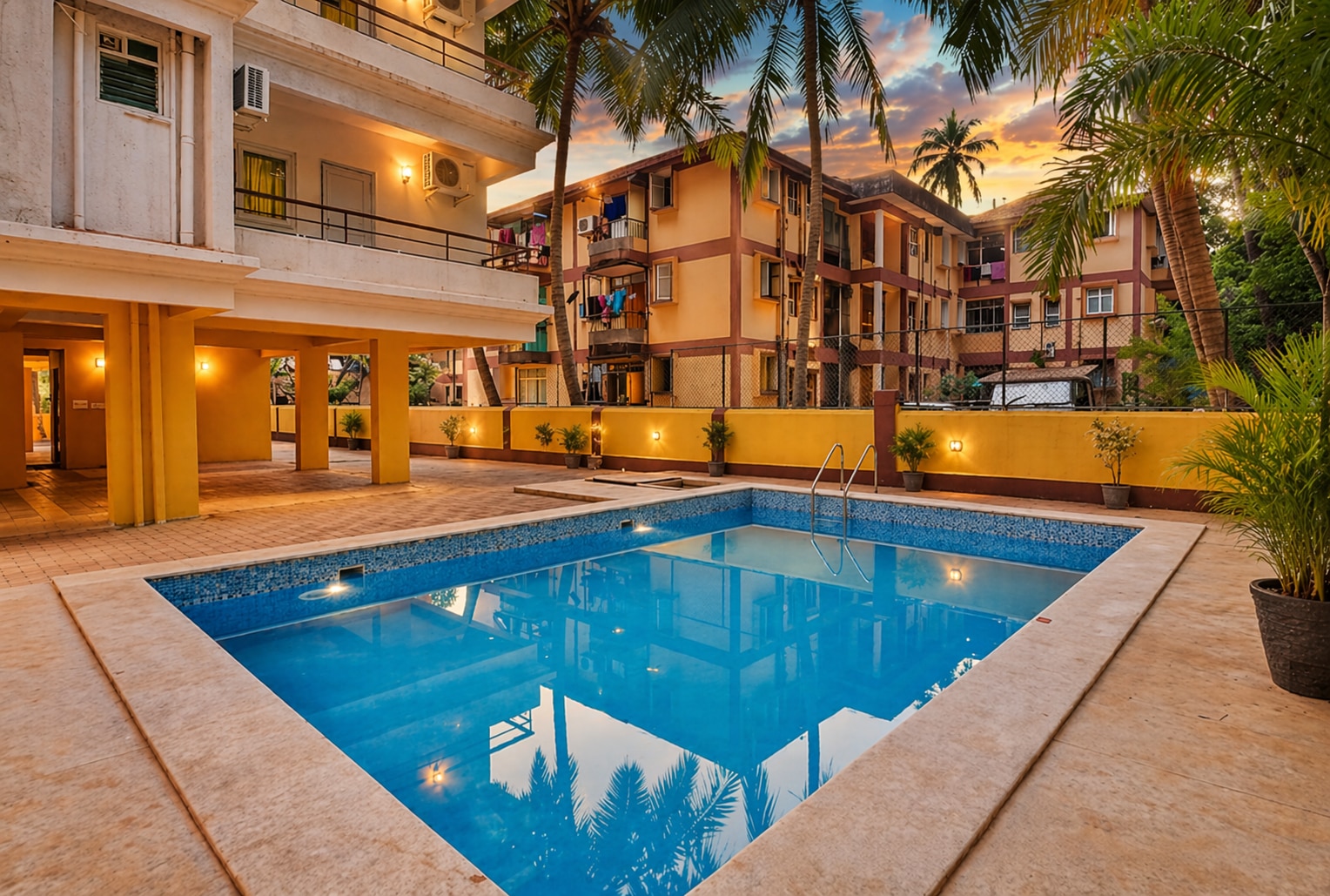 CalanguteBaga2BHK/Pool/Beach/Parking/Kitchen/N0-10 𝗕𝗢𝗢𝗞 Goa Apartment