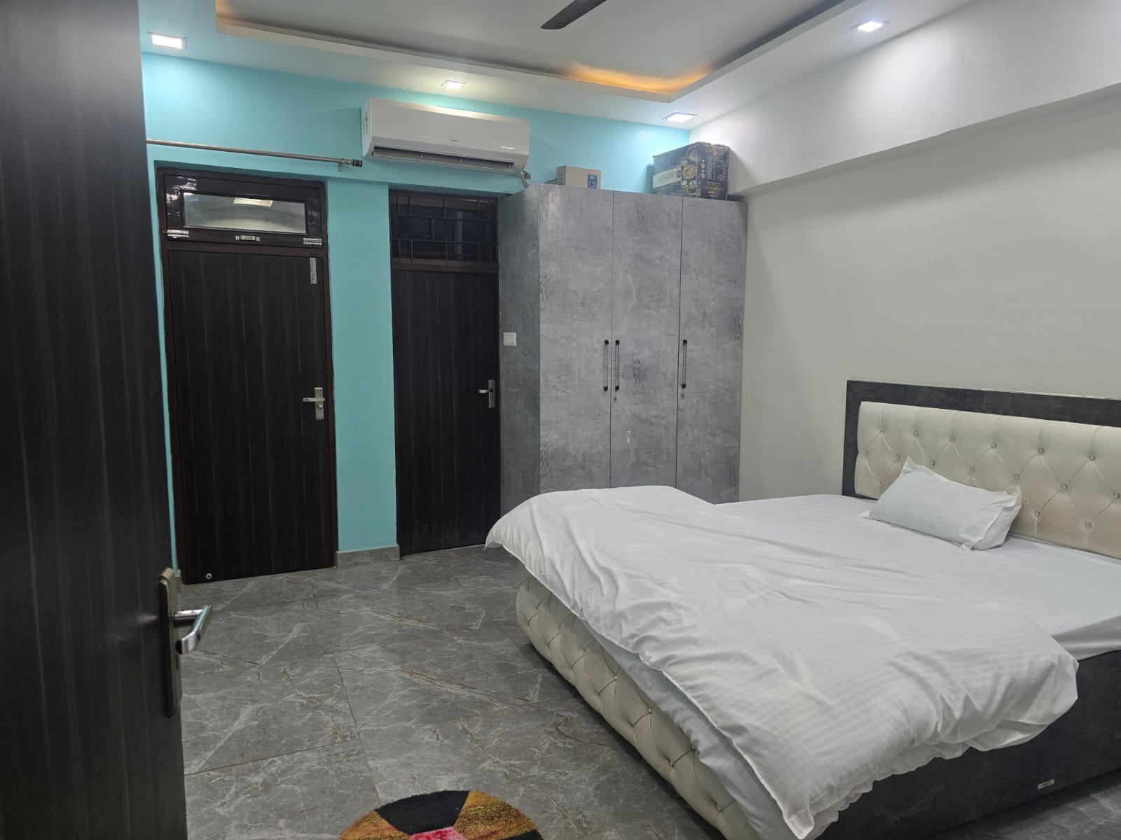 Image showcasing A Scandinavian Penthouse Apartment With A Dark Green Kitchen