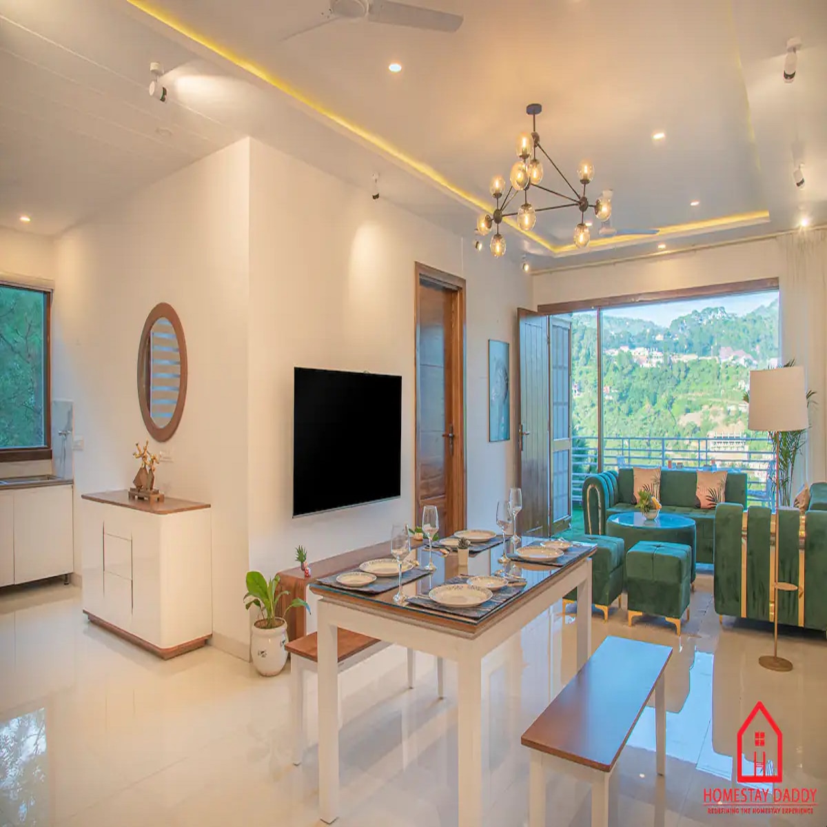 The Marshmallow- AC 2BHK Flat-By HomestayDaddy 𝗕𝗢𝗢𝗞 Kasauli Apartment