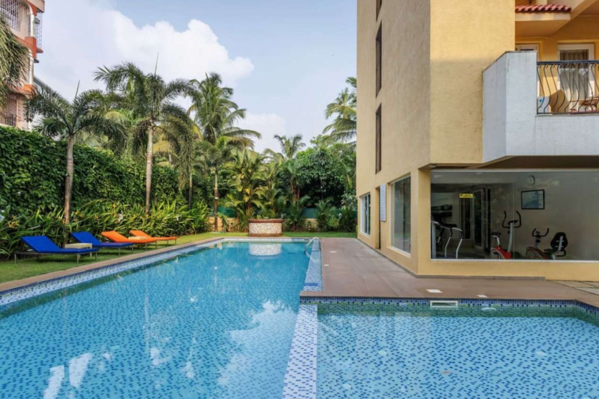 Dune s 2bhk near Calangute beach 𝗕𝗢𝗢𝗞 Goa Apartment