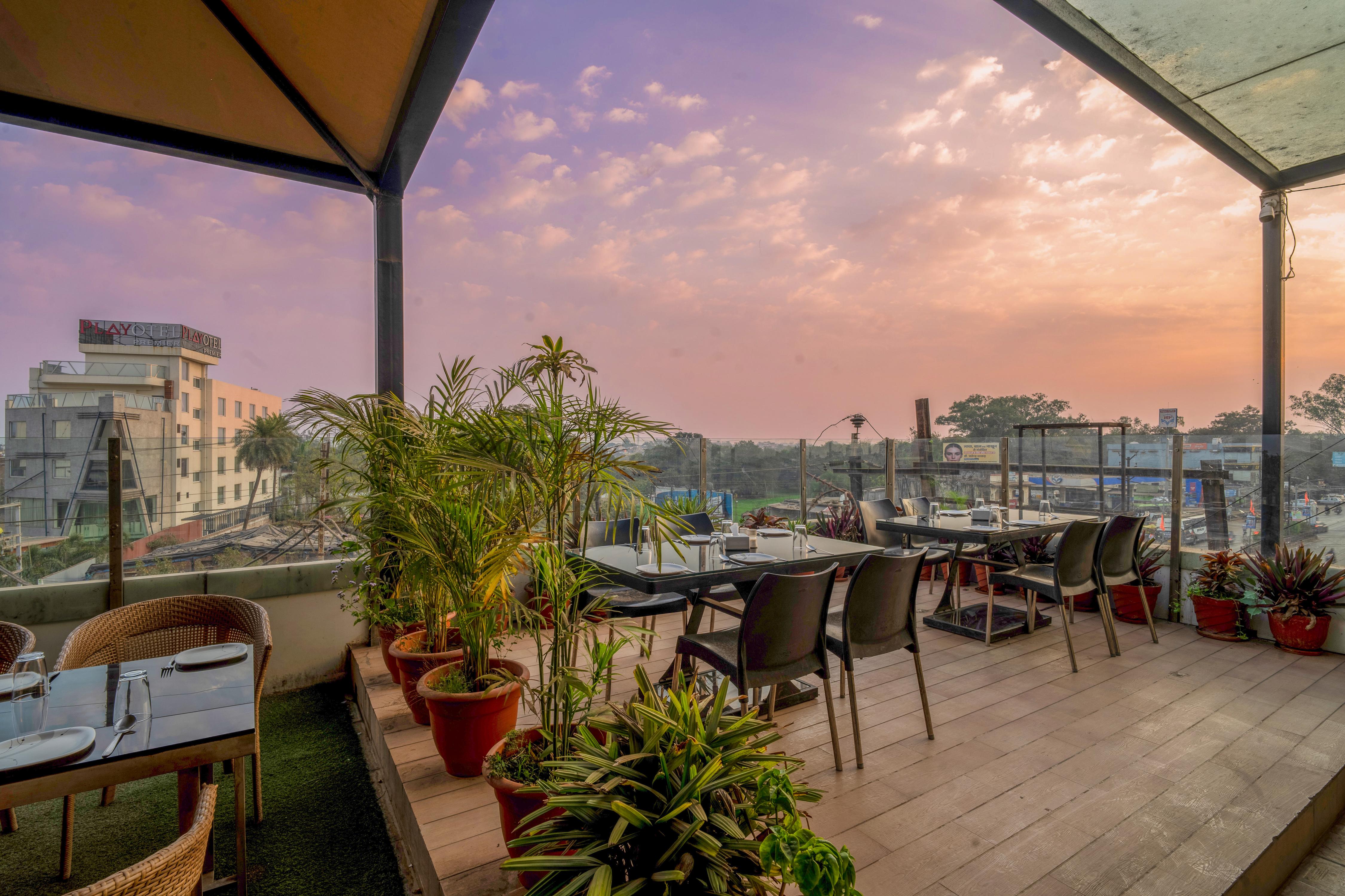 Terrance Open Air Restaurant with City View