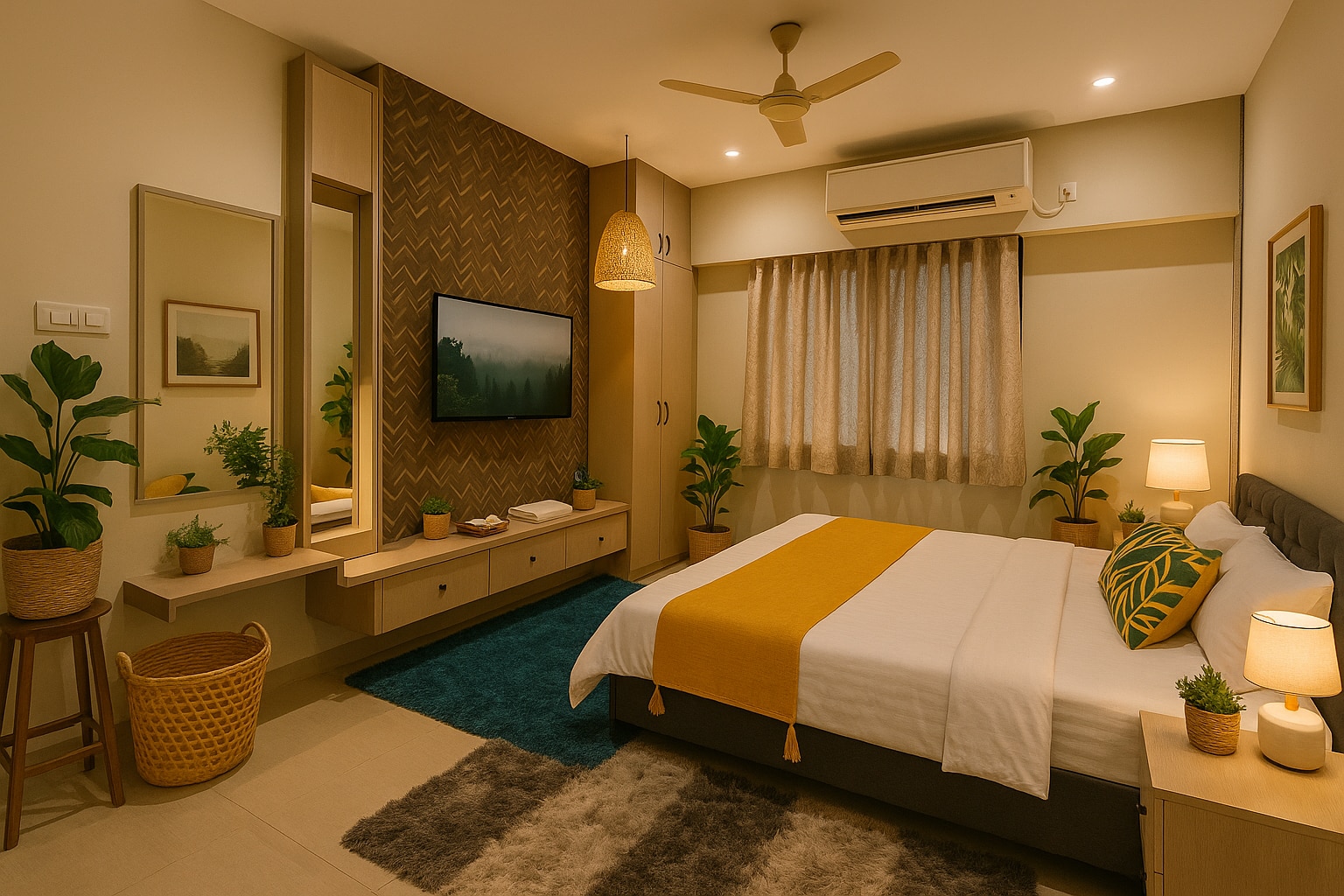 Photo inspiration: Visual Reference: The Gk Luxe 2Bhk Luxury Apartment In City Centre 𝗕𝗢𝗢𝗞