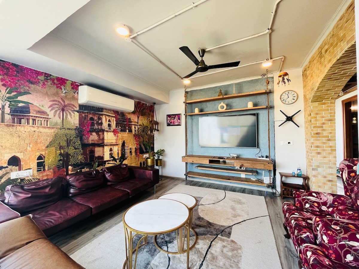Soulful Stay 2BHK w Jacuzzi Rooftop Vasant Kunj Apartment Delhi ...