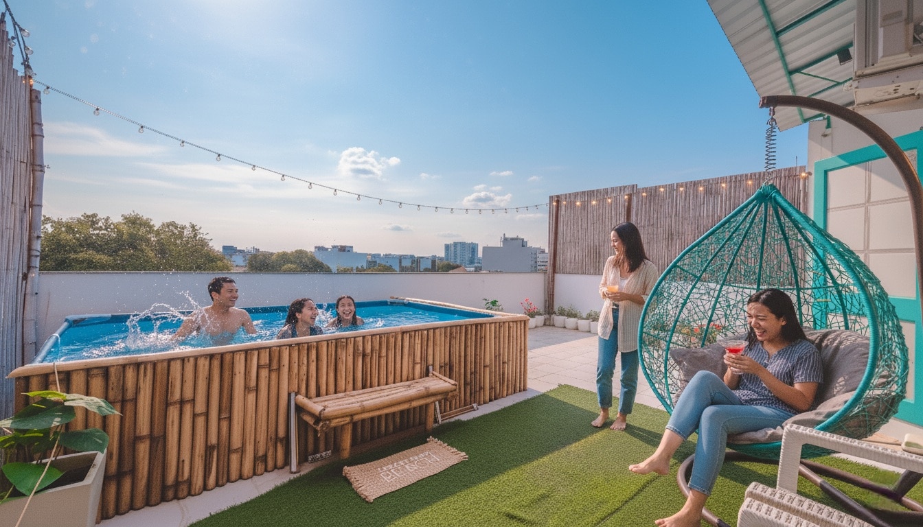 Curated visual reference: Fresh Look at Luxurious 2Bhk Penthouse With Projector And Pool 𝗕𝗢𝗢𝗞 Gurgaon Apartment