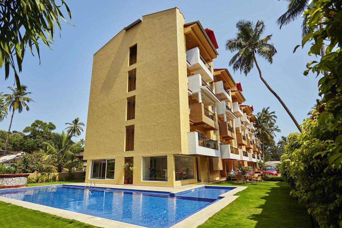 Blossom 2bhk near Calangute beach 𝗕𝗢𝗢𝗞 Goa Apartment