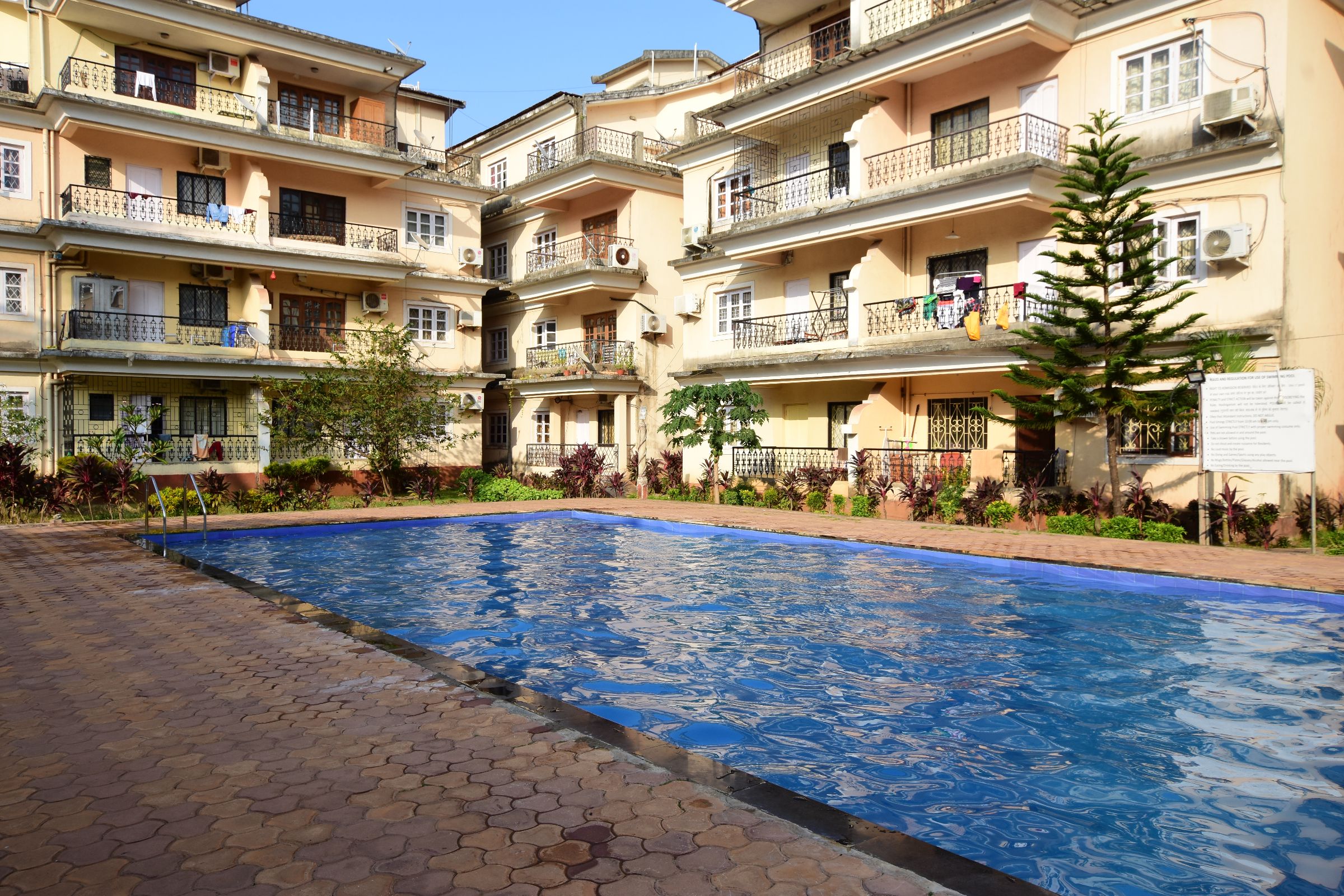Apartments with pool in Calangute Goa 𝗕𝗢𝗢𝗞 Goa Apartment