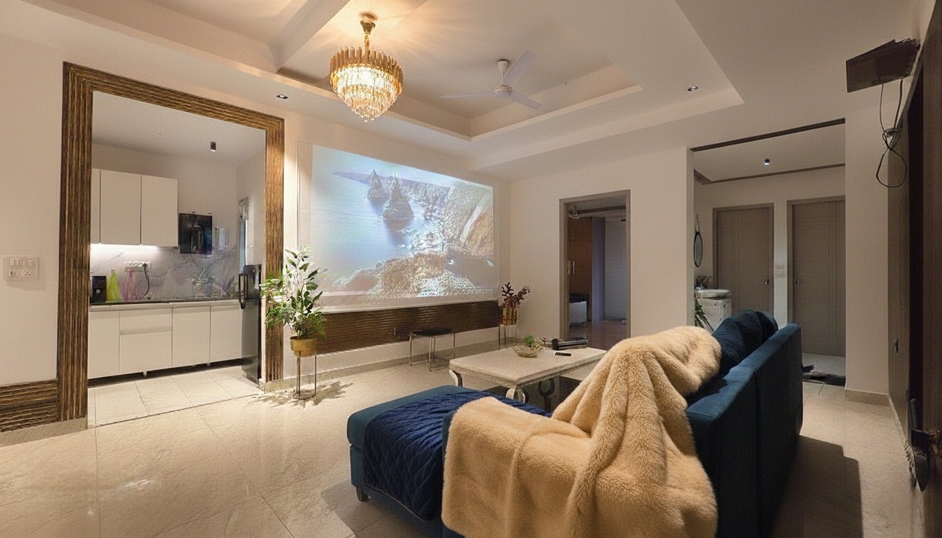 Luxurious 2Bhk Penthouse With Projector And Pool 𝗕𝗢𝗢𝗞 Gurgaon Apartment Photo Inspiration